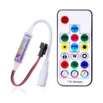 Powerr Led Aydınlatma 5 V-24 V 12 A 17 Tuş Kumandalı Sese ve Müziğe Duyarlı 358 Modlu Pixel Magic Rf LED Kontrol