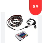 Powerr Led Aydınlatma 5V Tv Arkası Rgb Şerit LED USB Güç Girişi 5 Metre