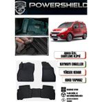 POWERSHIELD Fiat Fiorino Benzinli 2020 Sonrası Uyumlu Araca Özel Premium 5D Havuzlu Oto Paspas Takımı - Siyah