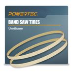 POWERTEC 71725 14 inç Bant Testere Lastikleri, 35,5 cm x 1 cm x 0,095 inç, Grizzly, Jet, Powermatic 35,5 cm Şerit Testere Lastikleri, 2'li Paket