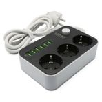 Powertec Ldnio Ldnıo SE3631 3 Priz + 6 USB Akım Korumalı Priz - Siyah