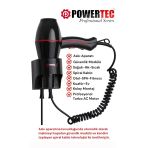 Powertec Tr-301 Askı Aparatlı | Otel Tipi | Profesyonel Saç Kurutma & Fön Makinesi