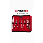 POWERTEC TR-40 Manikür Pedikür Seti El Ayak Tırnak Manikür Pensi Takımı Çantalı