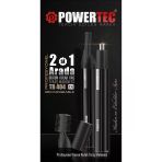 Powertec TR-404 Şarjlı Burun Kulak Kaş Şekillendirici Kıl Tüy Alma 2'si 1 Arada