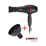 POWERTEC TR-801 Profesyonel Fön Makinesi + Difüzör Hacimlendirici Başlık