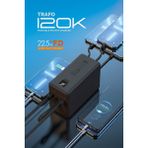 Powerway 120.000 MAH PD 22.5W HIZLI ŞARJ Dahili Kablolu Gerçek 120.000 MAH Siyah TRAFO POWERBANK