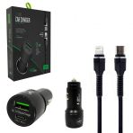 Powerway CC-35 PD18W iPhone Telefon Araç Şarj Başlık Type-C To Kablo