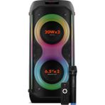 Powerway Duo XL 20x2 W Taşınabilir Mikrofonlu Karaoke Ses Kayıt Led Işıklı Bluetooth Hoparlör