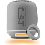 POWERWAY Gümüş Taşınabilir Bluetooth Hoparlör Ses Bombası Yüksek Ses Gücü Sese Duyarlı Led Işık C4
