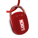 Powerway Lock Kırmızı Taşınabilir Bluetooth Hoparlör Ses Bombası Kilit Özellikli Yüksek Ses Gücü