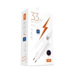 Powerway M33S 33W GaN Teknoloji USB Başlık Ekstra Kablolu Süper Turbo Hızlı Şarj Adaptörü