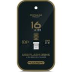 Powerway Premium 16 GB Mini USB 3.1 Metal Gövde Ultra Hızlı Flash Bellek Data Traveler - Gri