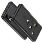 Powerway TX109 Siyah 10.000 Mah Dijital Göstergeli Ekstra Kablolu Dahili Stand Powerbank
