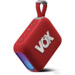 Powerway Vox USB Hafıza Kartı Aux Radyo LED Işıklı Bluetooth Hoparlör Hi-Fi Ses Bombası - Kırmızı