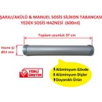 Poyraz Bioplast Sosis Silikon Tabancası Yedek Sosis Haznesi - Uzun 600ML - 600 ml