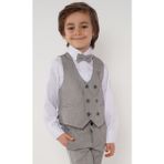 Poyraz Kids Erkek Çocuk Takım Elbise - Gri - 8 Yaş