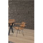 Poyraz Kollu Tel Sandalye Kahve
