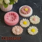 Poyrish 1115 - Silikon Kalıp Mum Kalıbı - Papatya Silikon Kalıp - Çok Renkli - Standart