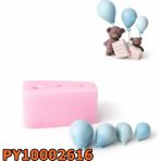 Poyrish 1178 - Silikon Kalıp Mum Kalıbı - 3B Balonlar - Çok Renkli - Standart