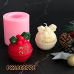 Poyrish 1217 - Silikon Kalıp Mum Kalıbı - Yılbaşı Yuvarlak Top - Çok Renkli - Standart