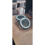 Pozart 16CM Neon Işıklı Midrange ve Hoparlör Kapağı 1takım (2ADET) - beyaz