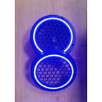 Pozart 16CM Neon Işıklı Midrange ve Hoparlör Kapağı 1takım (2ADET) - mavi