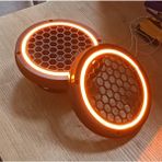 Pozart 16CM Neon Işıklı Midrange ve Hoparlör Kapağı 1takım (2ADET) - turuncu