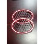Pozart Oval 6x9 Neon Işıklı Midrange ve Hoparlör Kapağı 1TAKIM(2ADET) - kırmızı