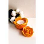 Pp Handmade Dekoratif mum|Kapaklı Mum|Gül Mum|Büyük Mum|Turuncu Mum|Kırmızı Mum|Salon Dekoru|Masa Dekoru|Biblo|