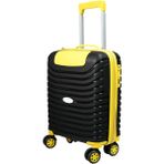 Pp Underseat Küçük Boy Siyah-Sarı Valiz 46X34X19 cm | 4 Tekerlek | Şifreli Kilit - Çok Renkli