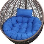 PPGE HOME Bahçe Terası Rattan Salıncak Sandalye Hasır Yumurta Asılı Sandalye Hamak Asılı Sandalye Büyük Boy Minder Asılı Sepet Sandalye Minderi İç Mekan Dış Mekan (Sadece Yastık) (Renk: Kraliyet