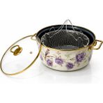 PR Home Fiorella Emaye 18 cm Mor Kızartma Tenceresi