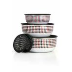 PR Home Forte Black 9 Parça Rendeli Karıştırma Saklama Kabı