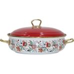 Pr Home Magnolia Derin Bombeli Emaye Karnıyarık Pilav Tenceresi 26 cm - Mor
