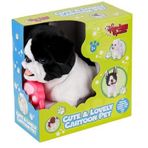 PR66308-25T Tasmalı Yürüyen Peluş Fransız Köpeği Kız Erkek Çocuk Oyuncak Eğitici Oyuncaklar
