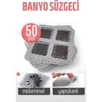 Practika Banyo Gider Süzgeci 50 Adet Yapışkanlı Filtre 10X10 cm Sineklik Tamir Kiti - Ebatlar