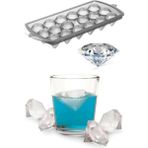Practika Diamond Buz Kalıbı Bölmeli Kapaklı Elmas Şekli Soğuk Içecekler Için - Ebatlar