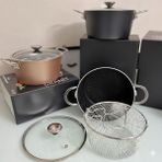 Practika Granit Fritöz Kızartma Tenceresi 22CM Yanmaz Yapışmaz Pratik Kullanım