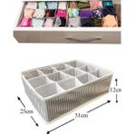 Practika Pratik Çekmece Düzenleyici 12 Bölmeli 31X25X12 cm Çorap Takı Organizeri
