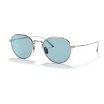 Prada 53WS 05Q05I 50 Metalik Yuvarlak Unisex Güneş Gözlüğü