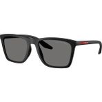 Prada Linea Rossa Prada PS B08S 1BO02G 56 Linea Rossa Erkek Polarize Kare Siyah Kemik Güneş Gözlüğü