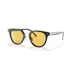 Prada PR 17YS AAVO7M 49 Unisex Oval Siyah Kemik Güneş Gözlüğü