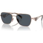 Prada PR A50S SVF09T 59 Kadın Gold Metal Oval Güneş Gözlüğü - Bronz