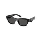 Prada PR B09S 16K08Z 54 Oval Siyah Kemik Unisex Güneş Gözlüğü