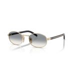 Prada PR B53S ZVN02C 52 Oval Gold Metal Unisex Güneş Gözlüğü