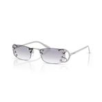Prada PR C57S 28H40V 52 Unisex Dikdörtgen Degrade Gümüş Metal Güneş Gözlüğü