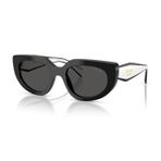 Prada PR D02S 20G08Z 53 Kadın Oval Siyah Kemik Güneş Gözlüğü