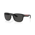 Prada PS 01US DG05S0 59 Linea Rossa Erkek Dikdörtgen Siyah Kemik Güneş Gözlüğü