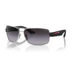 Prada PS 50ZS 1BC09U 56 Linea Rossa Erkek Yastık Gümüş Metal Güneş Gözlüğü