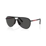 Prada PS 53ZS 1BO06F 59 Linea Rossa Erkek Damla Siyah Metal Güneş Gözlüğü